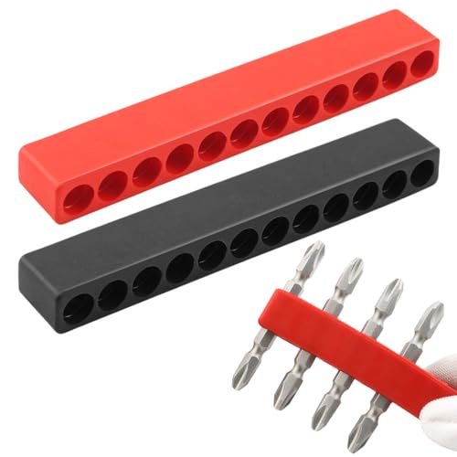 EIHI Bithalter, 2 teiliger Sechskant Bithalter Magnetisch - Bit Aufbewahrung Set Organizer - Magnetischer Werkzeug-Organizer in Rot und Schwarz EIHI Bithalter, 2 teiliger Sechskant Bithalter Magnetisch - Bit Aufbewahrung Set Organizer - Magnetischer Werkzeug-Organizer in Rot und Schwarz von EIHI