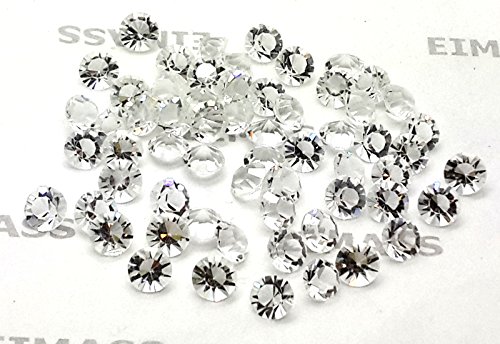 EIMASS 3787 100 x Tisch-Streukristalle, Hochzeitsfeier, Glasdiamanten, Dekor (klarer Kristall, 6 mm) von EIMASS 3787