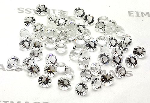 EIMASS 3787 100 x Tisch-Streukristalle, Hochzeitsfeier, Glasdiamanten, Dekor (klarer Kristall, 8 mm) von EIMASS 3787
