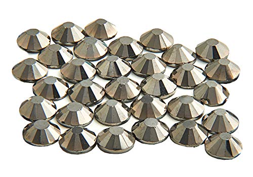 EIMASS 100 Stück Strass A-Grade Rucksack flach-Auffangschale Papier Aluminium- und zu Befestigung ideal für verschönern Ihre Kleidung/Taschen/Schuhe/Bezüge, Hematite - Gunmetal, ss20 (4.8) von EIMASS