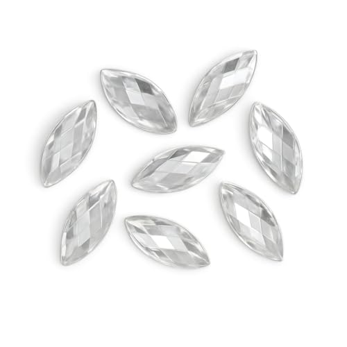 EIMASS Acryl-Kristalle in Pferdeaugenform in Pferdeaugenform, Strasssteine in Pferdeaugenform, klarer Kristall, 5 x 10 mm, 50 Stück EIMASS Acryl-Kristalle in Pferdeaugenform in Pferdeaugenform, Strasssteine in Pferdeaugenform, klarer Kristall, 5 x 10 mm, 50 Stück von EIMASS