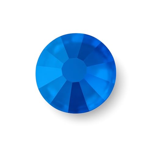 HotFix-Strasssteine mit flacher Rückseite, Hotfix-Strasssteine zum Aufbügeln, HotFix-Kristalle mit flacher Rückseite, Capriblau, SS10, 3 mm, 100 Stück von EIMASS