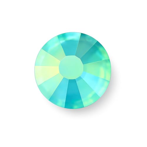 HotFix-Strasssteine zum Aufbügeln, HotFix-Kristalle mit flacher Rückseite, Hotfix-Kristalle mit flacher Rückseite, Aquamarin, 4,8 mm, 100 Stück von EIMASS