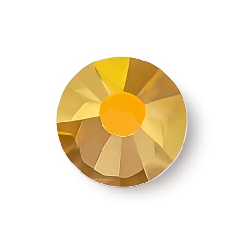 HotFix-Strasssteine zum Aufbügeln, HotFix-Kristalle mit flacher Rückseite, Hotfix-Kristalle mit flacher Rückseite, EIMASS Cut (Gold AB SS20 (4,8 mm), 100 Stück von EIMASS