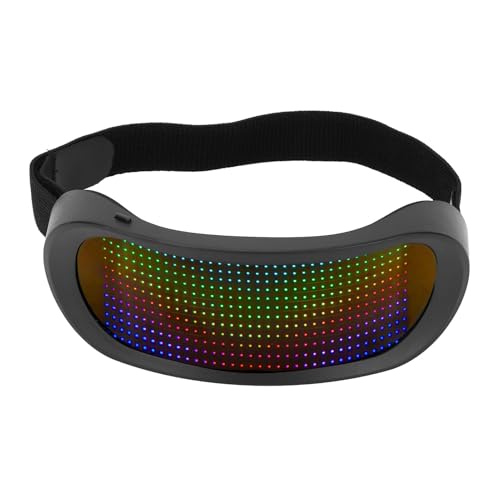 EIMSOAH LED Light Up Brille, 4 Modi Rahmenlose 12x36 App Control BT Full Color Luminous Brille, für Partys, Cosplay, Festivals von EIMSOAH