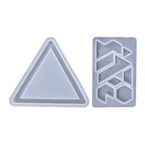 EINCORN Puzzle-Harzformen, Puzzleteil-Silikonformen für Dreiecksformen, Tangram-Set, Weihnachtsformen für Puzzle-Spiele, Harz, 115 x 105 mm, wie abgebildet EINCORN Puzzle-Harzformen, Puzzleteil-Silikonformen für Dreiecksformen, Tangram-Set, Weihnachtsformen für Puzzle-Spiele, Harz, 115 x 105 mm, wie abgebildet von EINCORN