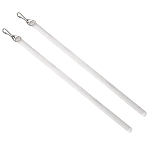 EINCORN Vorhangstange mit Haken zum Öffnen und Schließen, transparent, 43,2 cm, 2 Stück EINCORN Vorhangstange mit Haken zum Öffnen und Schließen, transparent, 43,2 cm, 2 Stück von EINCORN