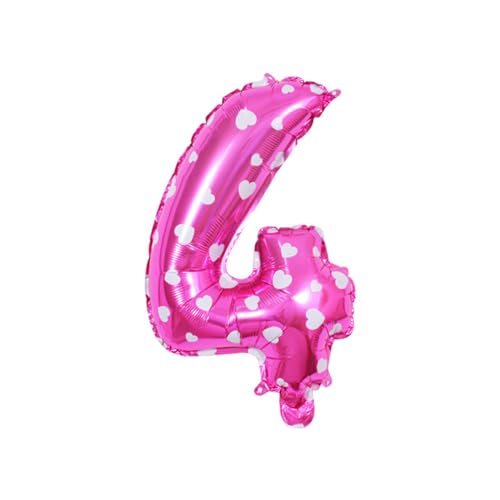 EIOLWJIEO Weit verbreitete Anwendung: Folienballons für Briefe, Geburtstagsfeiern, Hochzeitsdekorationen, Aluminiumlegierung, langlebig und zuverlässig, einfach, Rosa,4, 16 Zoll von EIOLWJIEO