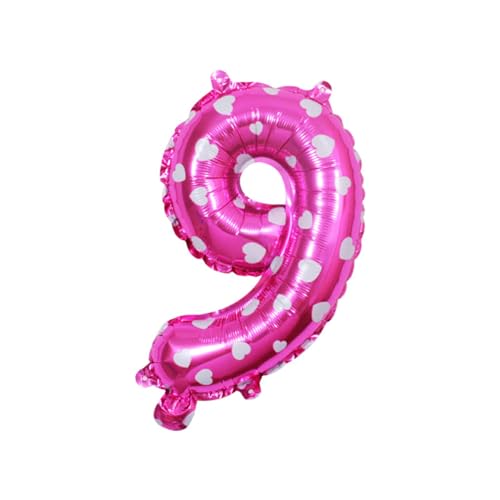 EIOLWJIEO Weit verbreitete Anwendung: Folienballons für Briefe, Geburtstagsfeiern, Hochzeitsdekorationen, Aluminiumlegierung, langlebig und zuverlässig, einfach, Rosa,9, 16 Zoll von EIOLWJIEO