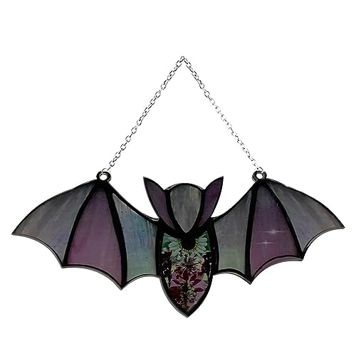 EIOLWJIEO Weit verbreitete Fledermaus Buntglas Sonnenfänger Dekoration, Acryl Halloween Fledermaus Buntglas Sonnenfänger Dekoration zum Aufhängen, B EIOLWJIEO Weit verbreitete Fledermaus Buntglas Sonnenfänger Dekoration, Acryl Halloween Fledermaus Buntglas Sonnenfänger Dekoration zum Aufhängen, B von EIOLWJIEO
