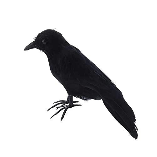 1 x Doom Crow Halloween Requisiten Künstliche schwarze Feder Raben Requisiten Feder Halloween Vogel Dekoration Haus von EIRONG