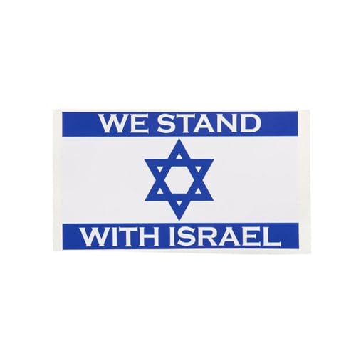 EIRZNGXQ I Stand with Israel Flag Aufkleber, Israelische Flaggen Aufkleber, Support Israel Aufkleber, We Stand with Israel Aufkleber, Indoor Our Outdoor Use von EIRZNGXQ