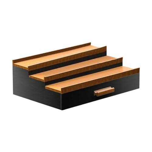 EIRZNGXQ Parfüm-Organizer aus Holz für Kommode, 3-stöckiger Holz-Parfümständer, Parfümregal mit Schublade und versteckter Aufbewahrung, handgefertigt, einzigartiges Make-up, Dekoration und EIRZNGXQ Parfüm-Organizer aus Holz für Kommode, 3-stöckiger Holz-Parfümständer, Parfümregal mit Schublade und versteckter Aufbewahrung, handgefertigt, einzigartiges Make-up, Dekoration und von EIRZNGXQ