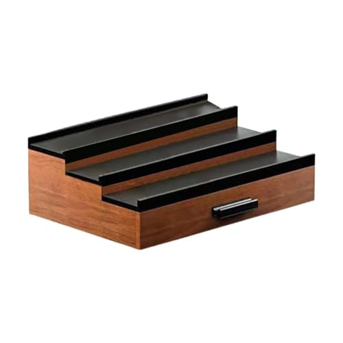 EIRZNGXQ Parfüm-Organizer aus Holz für Kommode, 3-stöckiger Holz-Parfümständer, Parfümregal mit Schublade und versteckter Aufbewahrung, handgefertigtes, einzigartiges Make-up, Dekoration und EIRZNGXQ Parfüm-Organizer aus Holz für Kommode, 3-stöckiger Holz-Parfümständer, Parfümregal mit Schublade und versteckter Aufbewahrung, handgefertigtes, einzigartiges Make-up, Dekoration und von EIRZNGXQ