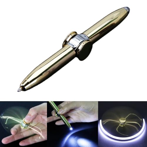 Stift, Fidget Spinner Pen mit LED-Licht, Schreibwerkzeug Praktischer Fidget Pen Beleuchteter Spitze Stift Kugelschreiber für Beleuchtung zum Schreiben im Dunkeln von EIRZNGXQ