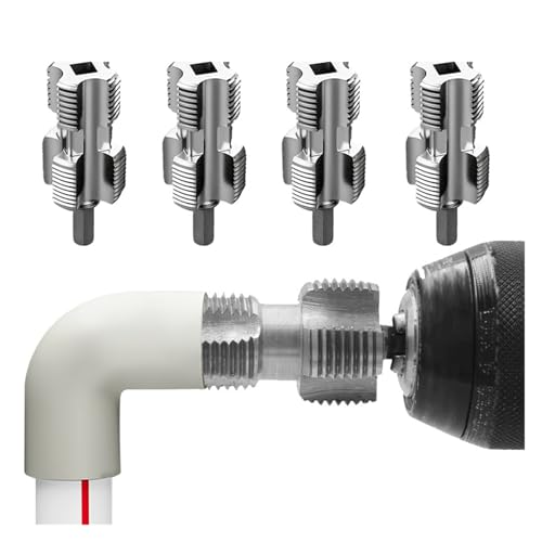 1/2/3 Stück Rohrinnenlochöffner Universal 4/6 Punkte PVC-Rohreinfädler-Kit Wasserrohrinnenöffner Rohranbohrwerkzeug(3pcs) von EJPPDHCO