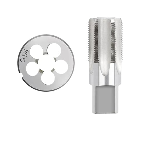 2-teiliger Gewindeschneidsatz for Rohrgewindebohrer G NPT 55 °/60 ° 1/8 1/4 3/8 1/2 3/4 1 Zoll 2 Zoll, verwendet for Rohrgewindeschneidwerkzeuge(2pcs NPT 1I2) von EJPPDHCO