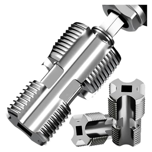 4/6 Punkte Wasserrohr-Innenlochöffner Aluminiumlegierung PVC-Rohr-Innengewindeöffner Elektrischer Bohrer Sechskant-Gewindeschneidwerkzeuge(Iron) von EJPPDHCO