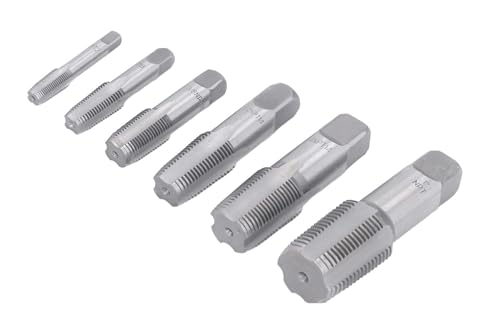 6-teiliger Rohrhahn NPT 1 Zoll 3/4 Zoll 1/2 Zoll 3/8 Zoll 1/4 Zoll 1/8 Zoll Gewindeschneidwerkzeugsatz aus Kohlenstoffstahl for PVC-Rohrsätze 6-teiliger Rohrhahn NPT 1 Zoll 3/4 Zoll 1/2 Zoll 3/8 Zoll 1/4 Zoll 1/8 Zoll Gewindeschneidwerkzeugsatz aus Kohlenstoffstahl for PVC-Rohrsätze von EJPPDHCO