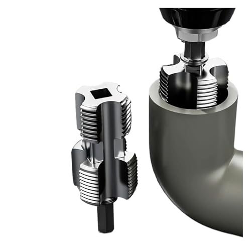 Upgrade 4-Punkt 6-Punkt Wasserrohr-Innenlochöffner, elektrisches Bohrer Sechskant-Universal-Wasserrohr-Gewindebohrwerkzeug(1pc) von EJPPDHCO