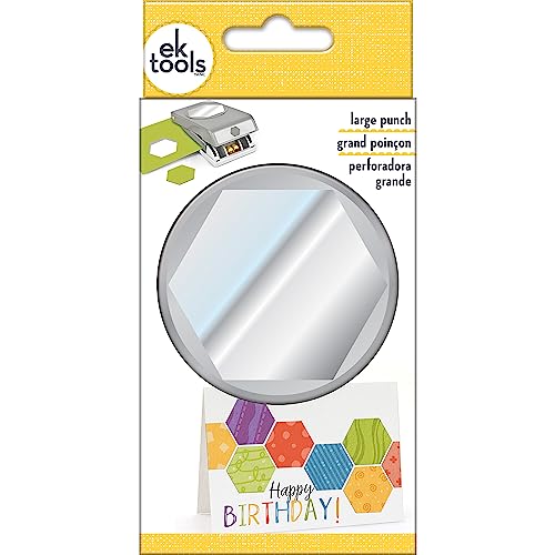 EK Success EKS5430335 Ek Punch Lg Round Hexagon, Plastik, Grau, 7.82 x 15.42 x 3.58 cm von EK Success