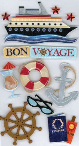 Jolees Boutique Dimensional Stickers-Bon Voyage, Other, Multicoloured, 2.25 x 12.16 x 23.59 cm Jolees Boutique Dimensional Stickers-Bon Voyage, Other, Multicoloured, 2.25 x 12.16 x 23.59 cm von EK Success