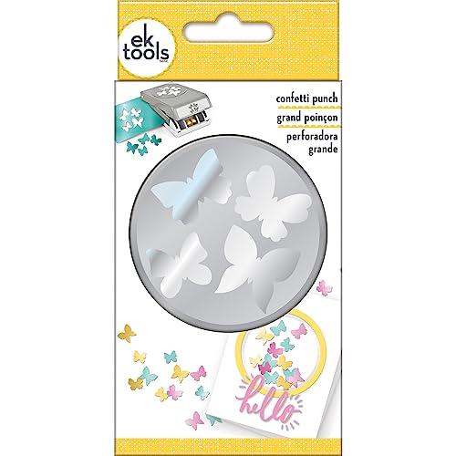 EK Tools EK Punch Lg Confetti Butterfly Stanzer, Metall, Grau, 7.82 x 15.42 x 3.58 cm von EK Success