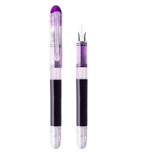 EKINS Modischer Füllfederhalter mit großer Kapazität, schnelltrocknend, F-Feder, Schreibtinte, 8 Farben, 0,5 mm, gerade, flüssiger Stift für Kinder (7) von EKINS