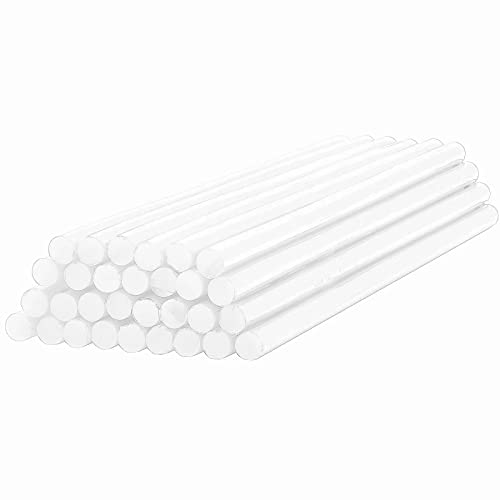 EKKJNQ Heißklebestifte, 30 Stück Bunte Heißklebestifte Heißklebestifte DIY Bastelklebestifte 7 x 200, 11x200 mm für Heißklebepistole (Transparent 7mm) von EKKJNQ