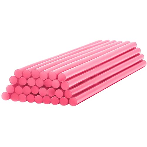 EKKJNQ Heißklebestifte, 30 Stück Bunte Heißklebestifte Heißklebestifte DIY Bastelklebestifte 7 x 200, 11x200 mm für Heißklebepistole (rosa 11mm) von EKKJNQ