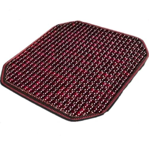 EKKJNQ Sitzkissen mit Holzperlen Massage Komfortables Atmungsaktives Design Handgewebtes Sitzkissen Geeignet für Zuhause Büro Autositzkissen (Dattelholz,41x41cm) von EKKJNQ