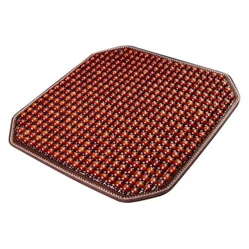 EKKJNQ Sitzkissen mit Holzperlen Massage Komfortables Atmungsaktives Design Handgewebtes Sitzkissen Geeignet für Zuhause Büro Autositzkissen (Gelbbirnenholz,41x41cm) von EKKJNQ