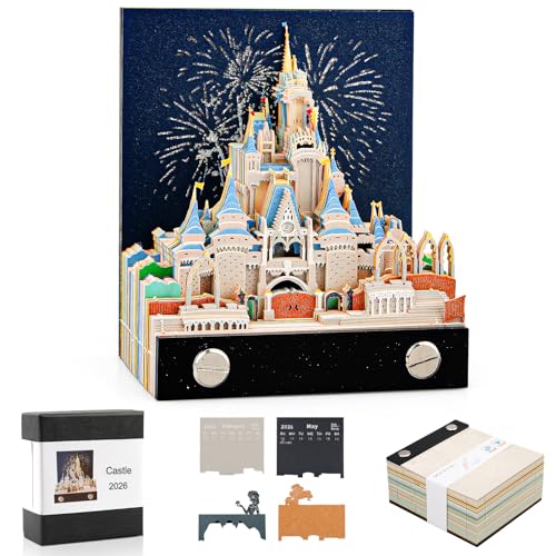 2026 3D Kalender Abreißen, Magic Castle 3D Notizblock Kalender mit Licht, 2026 Tischkalender-Notizblock, Papierskulptur Castle 3D-Abreißkalender, Kreative 3D Memo Pad, Bastel DIY Tischdeco 2026 3D Kalender Abreißen, Magic Castle 3D Notizblock Kalender mit Licht, 2026 Tischkalender-Notizblock, Papierskulptur Castle 3D-Abreißkalender, Kreative 3D Memo Pad, Bastel DIY Tischdeco von EKKONG