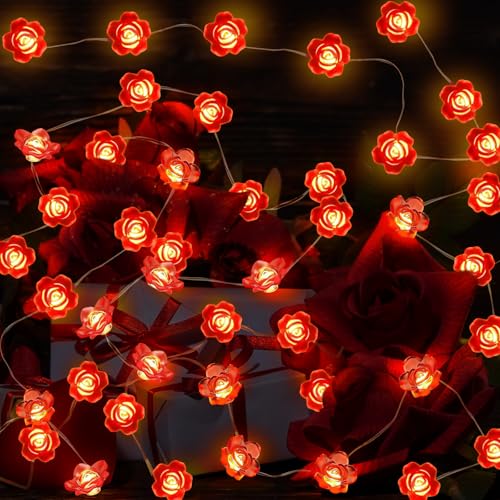 EKKONG Lichterkette Rosen 3m 30 Rosen Batteriebetrieben Blumen Lichterkette Valentinstag Romantische Deko für Valentinstag Hochzeit Jahrestage Muttertage EKKONG Lichterkette Rosen 3m 30 Rosen Batteriebetrieben Blumen Lichterkette Valentinstag Romantische Deko für Valentinstag Hochzeit Jahrestage Muttertage von EKKONG