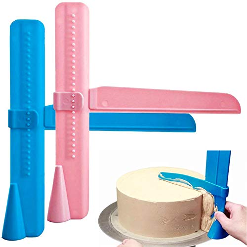 EKKONG Fondant Deko, 2er Pack Einstellbare DIY Modellierwerkzeug Fondant Kuchenschaber zum Auftragen von Zuckerguss auf Kuchen von EKKONG