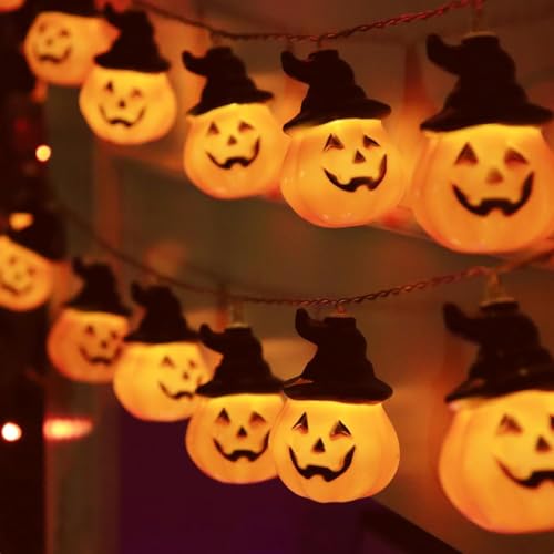 Kürbis Lichterkette 3M 20 LED Halloween Lichterketten Kürbis Batterie Hut Pumpkin Warm Light Deko für Gärten, Hause, Halloween Herbst Erntedankfest Party Kürbis Lichterkette 3M 20 LED Halloween Lichterketten Kürbis Batterie Hut Pumpkin Warm Light Deko für Gärten, Hause, Halloween Herbst Erntedankfest Party von EKKONG