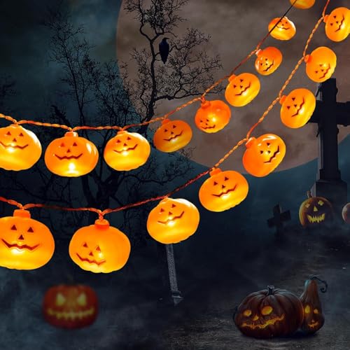 Kürbis Lichterkette 3M 20LED Halloween Lichterketten Kürbis Batterie Pumpkin Warm Light Deko 3D für Gärten, Hause, Halloween Herbst Erntedankfest Party Kürbis Lichterkette 3M 20LED Halloween Lichterketten Kürbis Batterie Pumpkin Warm Light Deko 3D für Gärten, Hause, Halloween Herbst Erntedankfest Party von EKKONG