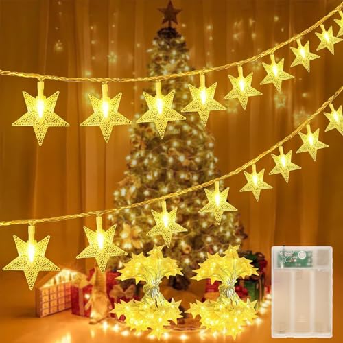 Lichterkette Weihnachten, 6m 40 LED Weihnachtsbeleuchtung, Weihnachtslichterkette Innen Außen, Lights Batteriebetrieben, Weihnachtslichter für Weihnachtsdeko Innen, Halloween, Geburtstag, Hochzeit Lichterkette Weihnachten, 6m 40 LED Weihnachtsbeleuchtung, Weihnachtslichterkette Innen Außen, Lights Batteriebetrieben, Weihnachtslichter für Weihnachtsdeko Innen, Halloween, Geburtstag, Hochzeit von EKKONG