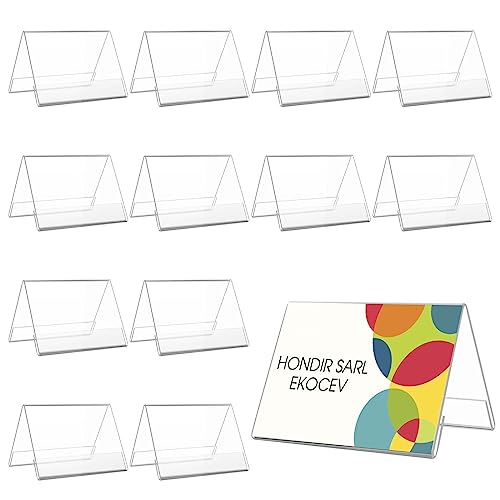 EKOCEV Acryl Etikettenhalter 12 Stück 9 x 6cm Transparent Acryl Preisschilder, Schräg Visitenkarten Display für Büro Supermarkt Konferenz und Schule EKOCEV Acryl Etikettenhalter 12 Stück 9 x 6cm Transparent Acryl Preisschilder, Schräg Visitenkarten Display für Büro Supermarkt Konferenz und Schule von EKOCEV