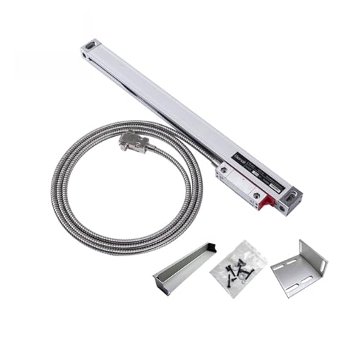EKOUQIN Hochpräziser, schlanker, linearer Glasmaßstab, 1 µm, 5 V, TTL, 50–400 mm, optischer Encoder, Gitterlineal for Schleif- und Drehmaschinen Digitales Lesekit(50mm travel-0.001mm) von EKOUQIN