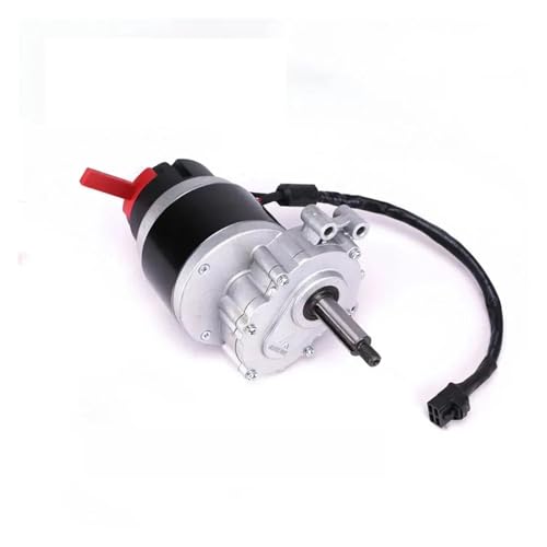 Niedriggeschwindigkeits-Bürstenmotor mit elektromagnetischer Bremse und Handbremse, längere Welle, Rollstuhl verwendet DC-Getriebe-Bürstenmotor 250 W, 24 V Elektro-, Garten- und Handwerkzeuge(Screw th von EKOUQIN