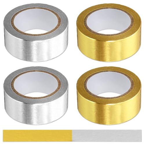 EKSMA 4 Stück Goldband Klebeband - Großformatiges, Vielseitiges und Einfach Zu Verwendendes Dekoratives Abdeckband für Kreativprojekte EKSMA 4 Stück Goldband Klebeband - Großformatiges, Vielseitiges und Einfach Zu Verwendendes Dekoratives Abdeckband für Kreativprojekte von EKSMA