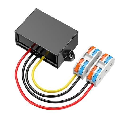 Spannungswandler 12V auf 5V, 24V auf 5V Spannungswandler 5A 25W mit Schnellverbinder Kabelverbinder, DC DC Wandler 12V 5V für Autoelektronik Golfwagen Licht (8-40V Eingänge) von EKYLIN