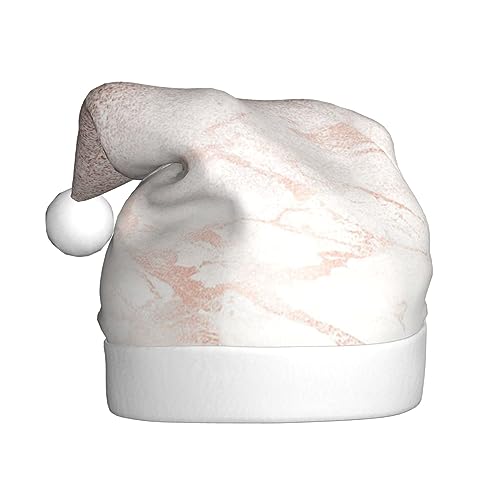 EKYOSHCZ Blush Pink Rose Gold Santa Hat for Adults Christmas Hat Xmas Holiday Hat for New Year Party Supplies von EKYOSHCZ