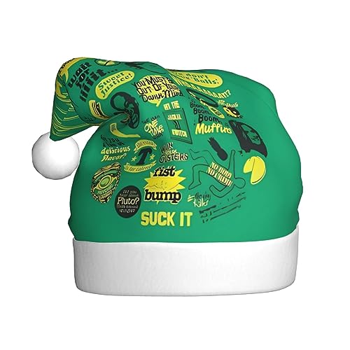 EKYOSHCZ Psych Ananas Zitat Weihnachtsmann Hut für Erwachsene Weihnachtsmütze Xmas Urlaub Hut für Neujahr Party Supplies von EKYOSHCZ