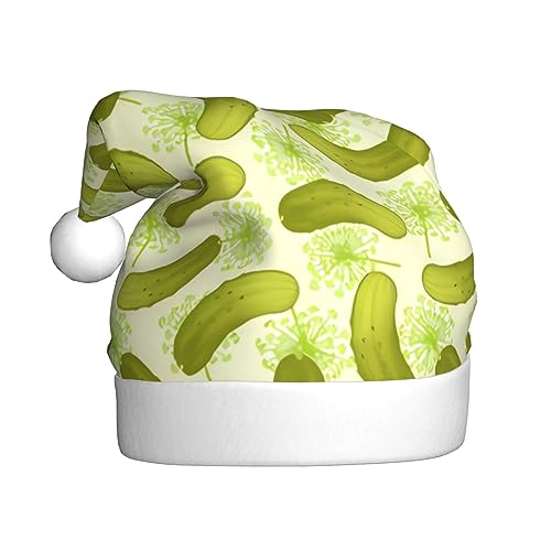 EKYOSHCZ Sushi Dill Pickles Weihnachtsmann Hut für Erwachsene Weihnachtsmütze Xmas Urlaub Hut für Neujahr Party Supplies von EKYOSHCZ