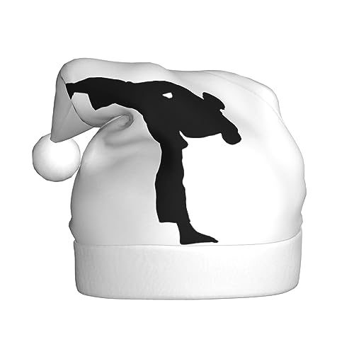 EKYOSHCZ Taekwondo Kampfsport Weihnachtsmann Hut für Erwachsene Weihnachtsmütze Xmas Urlaub Hut für Neujahr Party Supplies von EKYOSHCZ