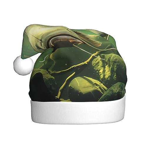 EKYOSHCZ Unterwasser-Wels Weihnachtsmann Hut für Erwachsene Weihnachtsmütze Xmas Urlaub Hut für Neujahr Party Supplies von EKYOSHCZ