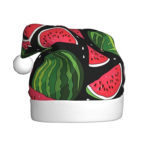 EKYOSHCZ Wassermelone Weihnachtsmütze für Erwachsene Weihnachtsmütze Xmas Urlaub Hut für Neujahr Party Supplies von EKYOSHCZ