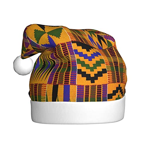 EKYOSHCZ afrikanische Weberei Weihnachtsmütze für Erwachsene Weihnachtsmütze Xmas Urlaub Hut für Neujahr Party Supplies von EKYOSHCZ
